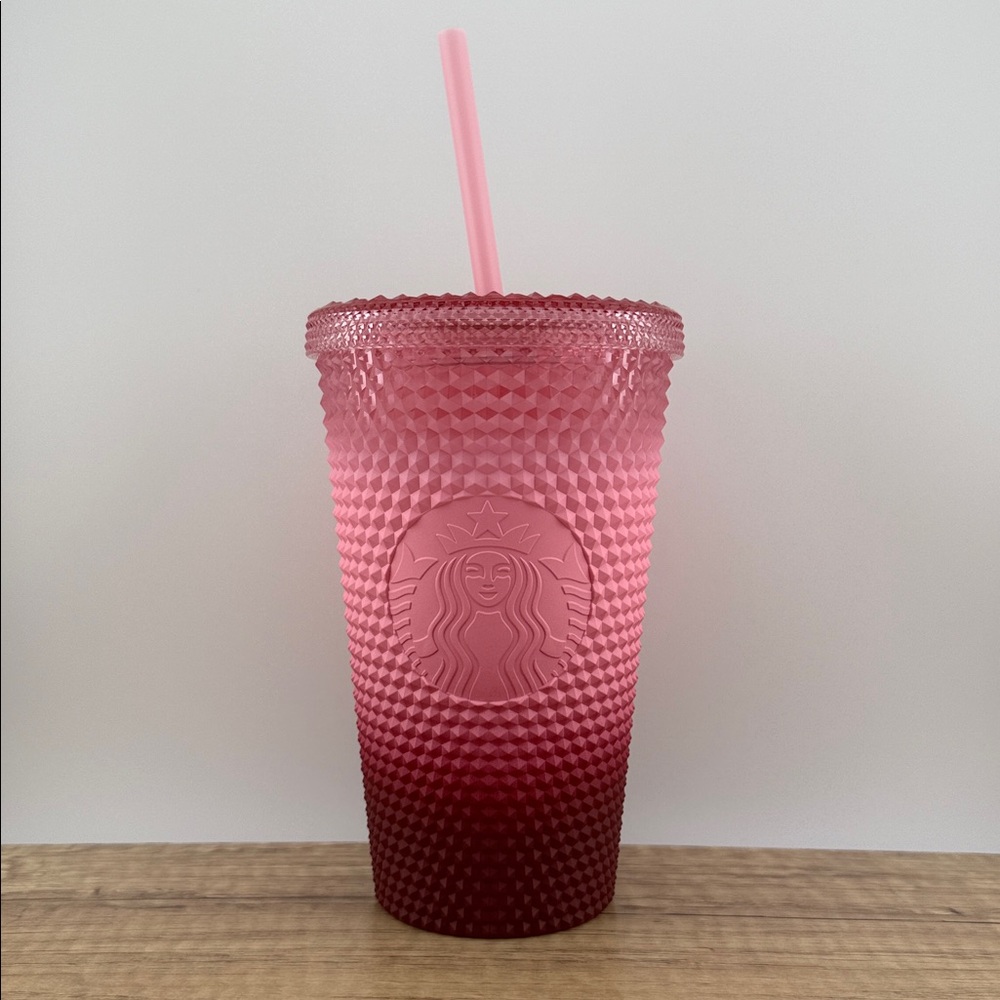 BNWT Starbucks Grande Ombre Pink Studded Tumbler